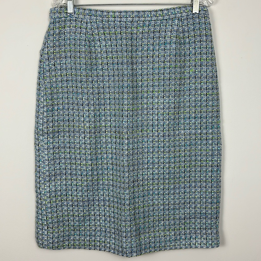 VINTAGE TALBOTS Blue Pencil Skirt SIZE 14